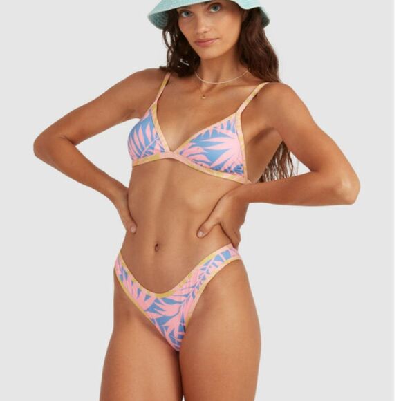 NWT Billabong Bikini Womens 2 Piece LARGE Mystic Beach Ceci Triangle Top Beach - Picture 1 of 12